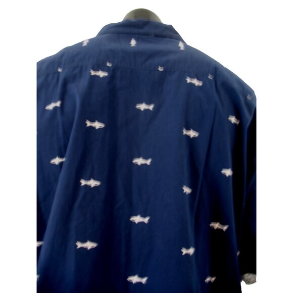 PaperDenim&Cloth Fishing Shirt Men's 4XL Blue Short SL Button Down - Picture 16 of 16